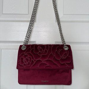 Karl Laggerfeld Burgundy Velvet handbag